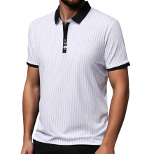Men's Polo T-Shirts Quick Dry Short Sleeve Athletic Tops Breathable Golf Workout Activewear in White Size XL