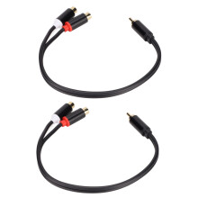 Doppel-RCA-Splitter 2 Stück, vergoldet, 1 männlich zu 2 weiblich Y-Adapter für TV & Audio