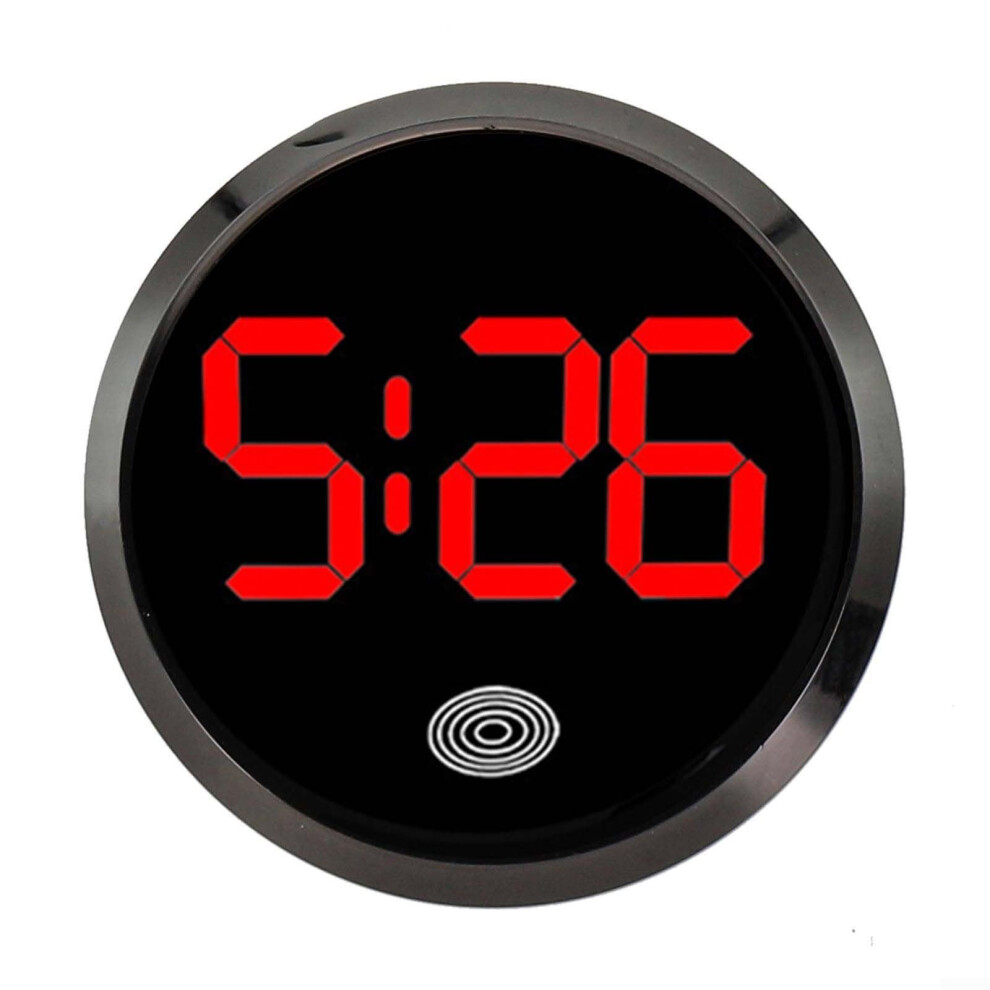 Car Dashboard Clock With Luminous Night Display, Touch Control, Universal Fit, Black/Red/Light 9347817617993