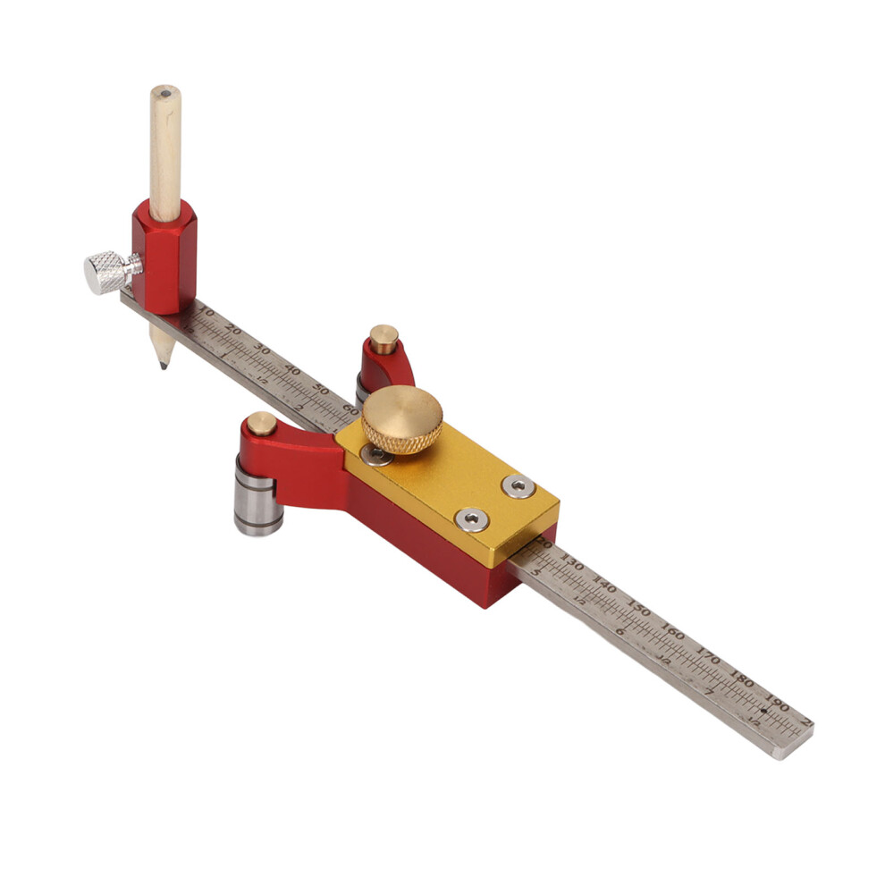 3-In-1 Aluminum Alloy Scribe Ruler, 0-140Mm, Imperial/Metric 5001376376183