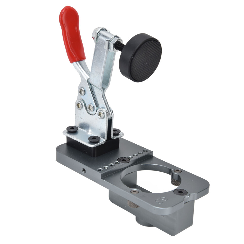Woodworking Hinge Jig Adjustable Hole Puncher Drilling Guide Locator 35Mm Gray 4621376376177