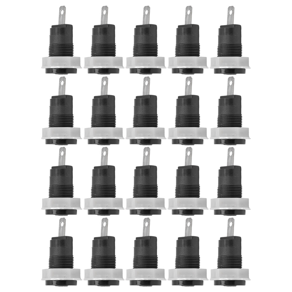 Black 20Pcs Banana Binding Post Adapter 4Mm Socket 1Kv 32A Brass 8791382322867