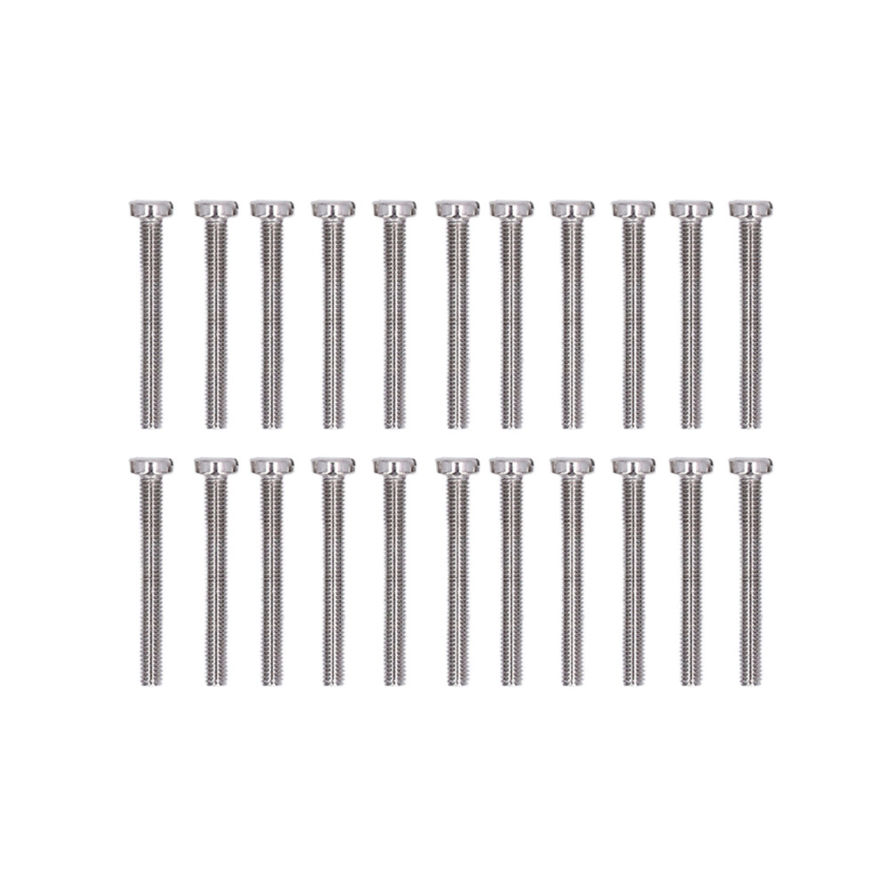 50Pcs A2-70 Stainless Steel Cheese Head Slot Screws M3x25 4931376377488