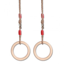 1 Pair Wooden Children Swing Rings with Rope Playground Flying Gym Climbing Pull Up Ring Sports Outdoor Indoor