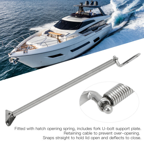 Rust-Resistant Marine Hatch Support Spring 8.25in 10lb Load Steel 2912S 2