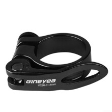 Lightweight Aluminum Seat Post Clamp Quick Release For Road Bike 31.8mm And 34.9mm Black