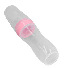BPA Free Pink Silicone Spoon Bottle Feeder - 150ml Gums Massaging
