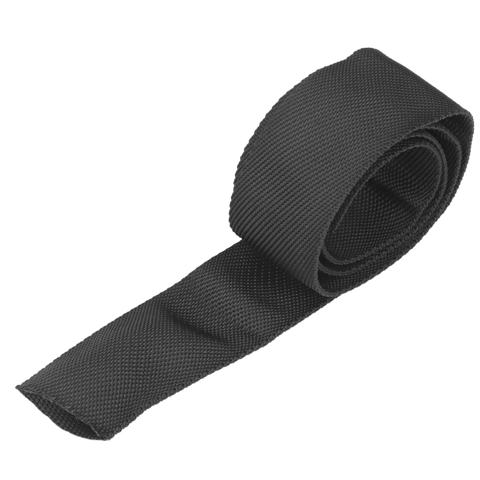 5Cm Winch Rope Sleeve - Black Polyester Protective Cable Cover 3351376380829