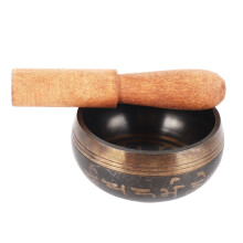 8 cm Kupfer-Singtrommel mit Holzstößel für Meditation & Heilung