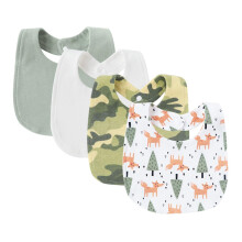 Absorbent Baby Bandana Bib Set 4pcs Soft Teething Drooling Scarf for Newborns to Toddlers 0-24 Months Cotton Burp Cloths