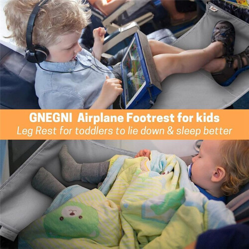 ResesäNg för SmåBarn, FlygplansfotstöDsföRläNgare för Barn,  för Barnflygplan, Grå 2