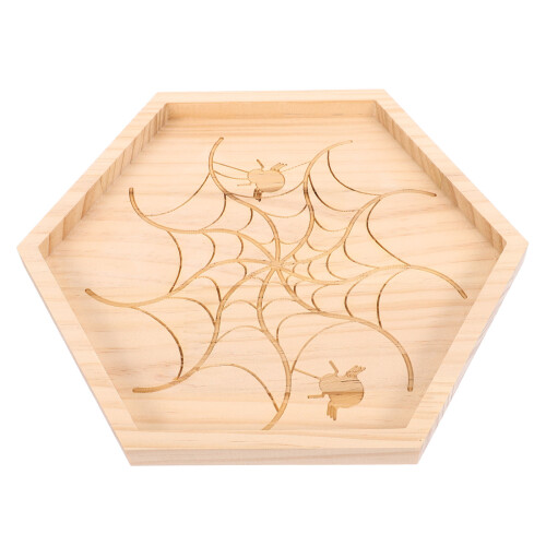 4Stk Holz Halloween Servierplatte Snack- Und Obstteller 2