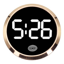 Rose Gold Luminous Car Dashboard Clock with Easy Installation and Universal Fit