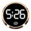 Rose Gold Luminous Car Dashboard Clock with Easy Installation and Universal Fit 1