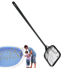 Pool Skimmer Net with Fine Mesh Capture for Debris Removal, Lightweight Aquarium Cleaning Tool