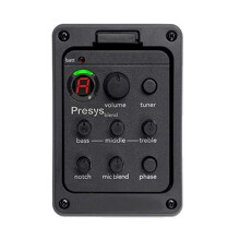 Preamplificatore per chitarra, equalizzatore e accordatore per strumenti acustici, sistema di preamplificazione con pickup piezoelettrico integrato,