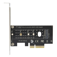 M.2SSD-adapterkort, NVMe PCIe3.0x4 til M.2NGFF-grensesnittkonverter, støtter M.2PCIe2230-2280SSD-er med lav- og fullprofilbrakett for