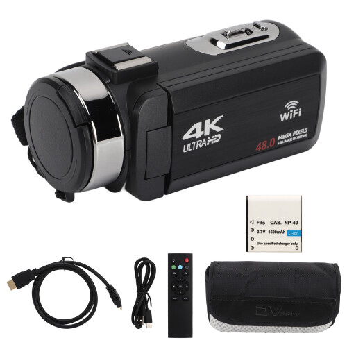 Βιντεοκάμερα με ανάλυση βίντεο 4K, ανάλυση εικόνας 80MP, κάμερα Vlogging με ψηφιακό ζουμ
