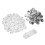 Blank Button Badge Kit for Button Making Machine, Round Badge Button Press Refill with Metal Shells Clear Mylar Plastic Base, DIY Blank Button Badge 4
