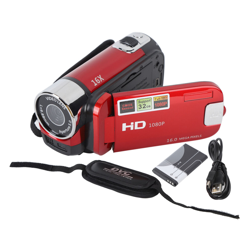 Digital Vlogging Camera With Rotatable Screen, 1080P Video Resolution Camera Recorder With 7 Inch Tft Rotatable Screen 16X Digital Zoom 16Mp Pixels, 9358999787404