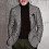 Σακάκι για άνδρες, Houndstooth Blazer Peak με πέτο και σταυρωτό μπουφάν, μονόπετο μπουφάν με 3