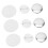 Blank Button Badge Kit for Button Making Machine, Round Badge Button Press Refill with Metal Shells Clear Mylar Plastic Base, DIY Blank Button Badge 8