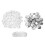 Blank Button Badge Kit for Button Making Machine, Round Badge Button Press Refill with Metal Shells Clear Mylar Plastic Base, DIY Blank Button Badge 2