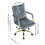 Living And Home Blue Grey Chenille Upholstered Office Chair 6