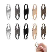 10 Pcs Zipper Locks for Backpacks, Anti-Theft Zipper Clips for Suitcases, Double-Sided S Hooks for Travel and Outdoor Use