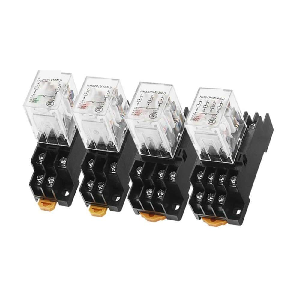 Electromagnetic Intermediate Relay Dc12v 24V Ac220v Hh52p My2nj 2Dpdt Contact Gold 9382693390400
