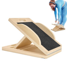 Calf Stretch Board Wooden Incline Slant Board for Calf and Ankle Mobility, Adjustable, Portable, Natural Wood