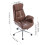 Living And Home Brown Adjustable High Back PU Office Chair with Armrests 6