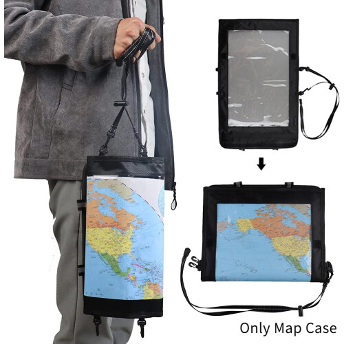 Waterproof Map Case With Clear Window, Camping Gear Organizer Dry Bag Pouch For Documents And Electronics 1
