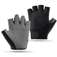 Weightlifting Gloves, Black One Size Fitness Gloves for Men, Sports Training Accessories for Climbing, Cycling, and Rowing