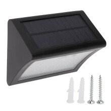 Applique solare da esterno con sensore di movimento, tecnologia LED ad alta potenza, luce bianca brillante, interruttore di spegnimento automatico,