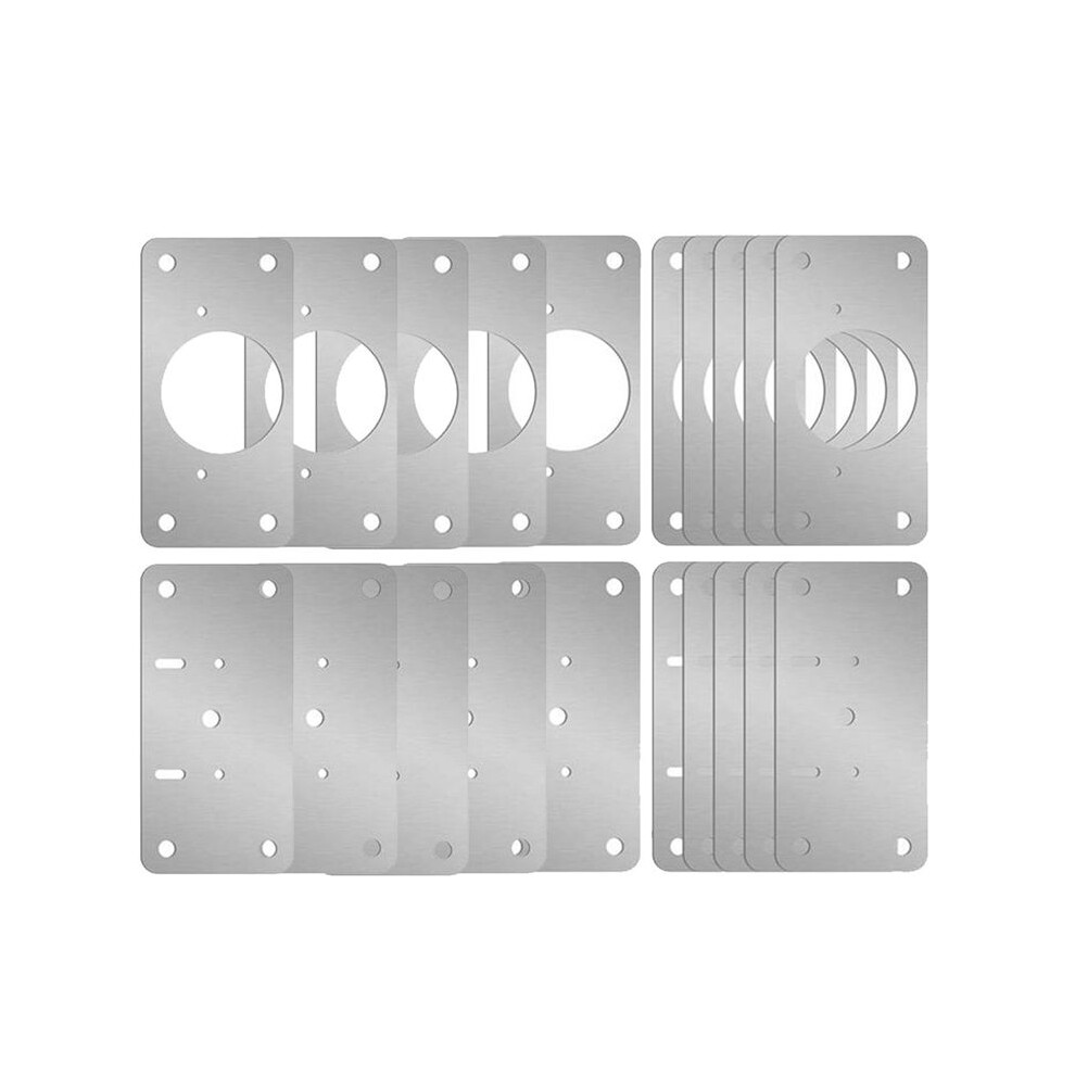 10Pair Hinge Repair Plate Cabinet Furniture Drawer Table Repair Mount Tool Hardware Stainless Steel Hinge Fixing Plate 6031156721963
