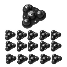 16 StüCk Selbstklebende Art Mute  Universalrad 4 Perlen MöBelrollen RäDer 300 Kg Edelstahlrad Schwarz