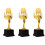 3Pcs Smooth Surface Trophy for Party and Student Awards 6