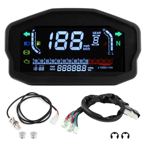 Motorcycle Gear Position Sensor, Gear Indicator Shift Sensor for Universal 1 2 4 Cylinder Motorcycles with Engine Failure Light Reminder and Fuel