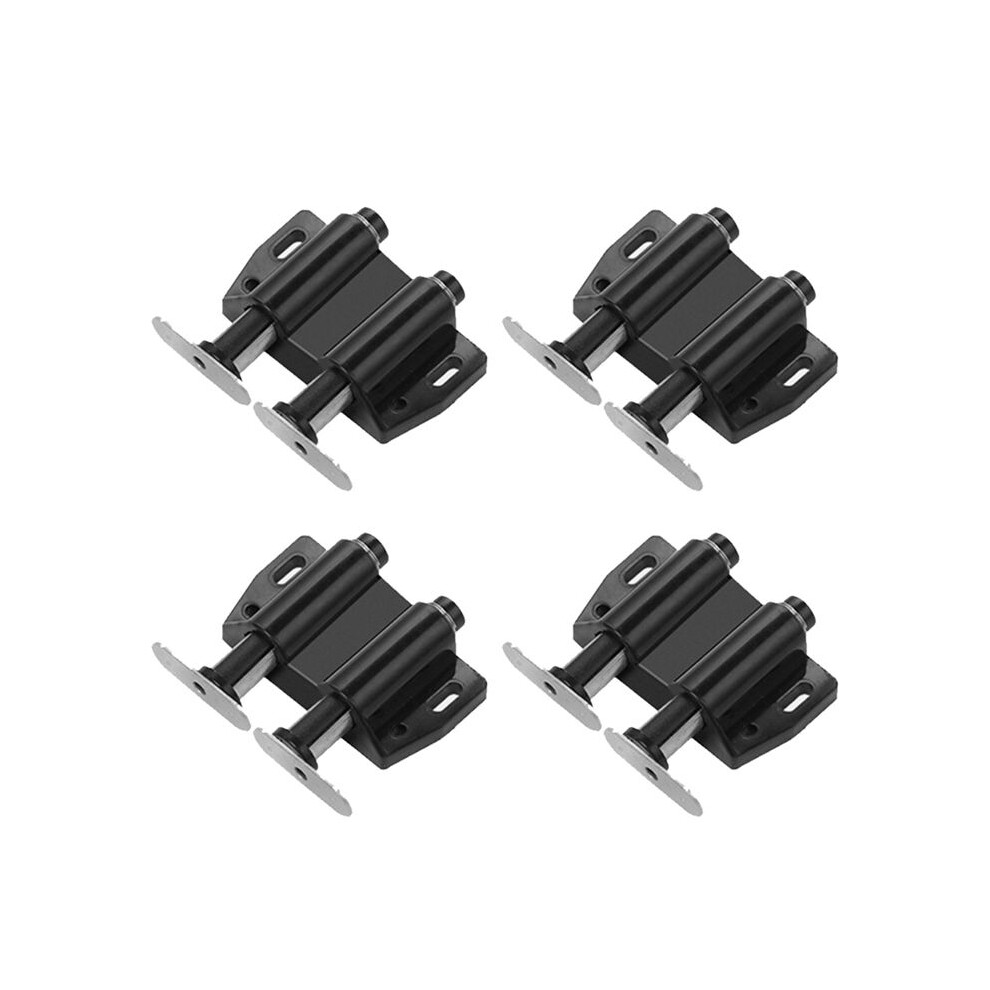Double Opening Magnet Automatic Rebounder Closer Silent Closing Lock For Furniture Cabinet Drawer Black 6031593721571
