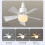 Socket Fan Light Small Ceiling Fan with Light and Remote, Screw in Ceiling Fan Light for E27 Base, for Bedroom Kitchen 3