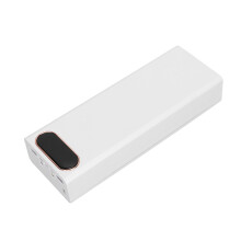 L20 18650 Akkuschachtel 10W Tragbare Powerbank-Hülle mit LCD, Weiß