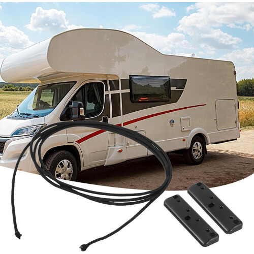 RV Cargo Net Organizer with Adjustable Length, Stretchable Storage Net for Cabinets and Road Trips 1