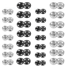200 Sets Sew-on Snap Buttons Metal Snap Fastener Buttons Press Button for Sewing