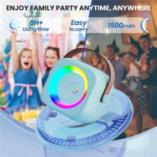 Karaoke Machine, Portable  Speaker with 2 Wireless Microphones, Karaoke Toys Gift Toys ()