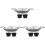 3Pcs Rectangular Black Stainless Steel Basket Ideal for Fried Food 2
