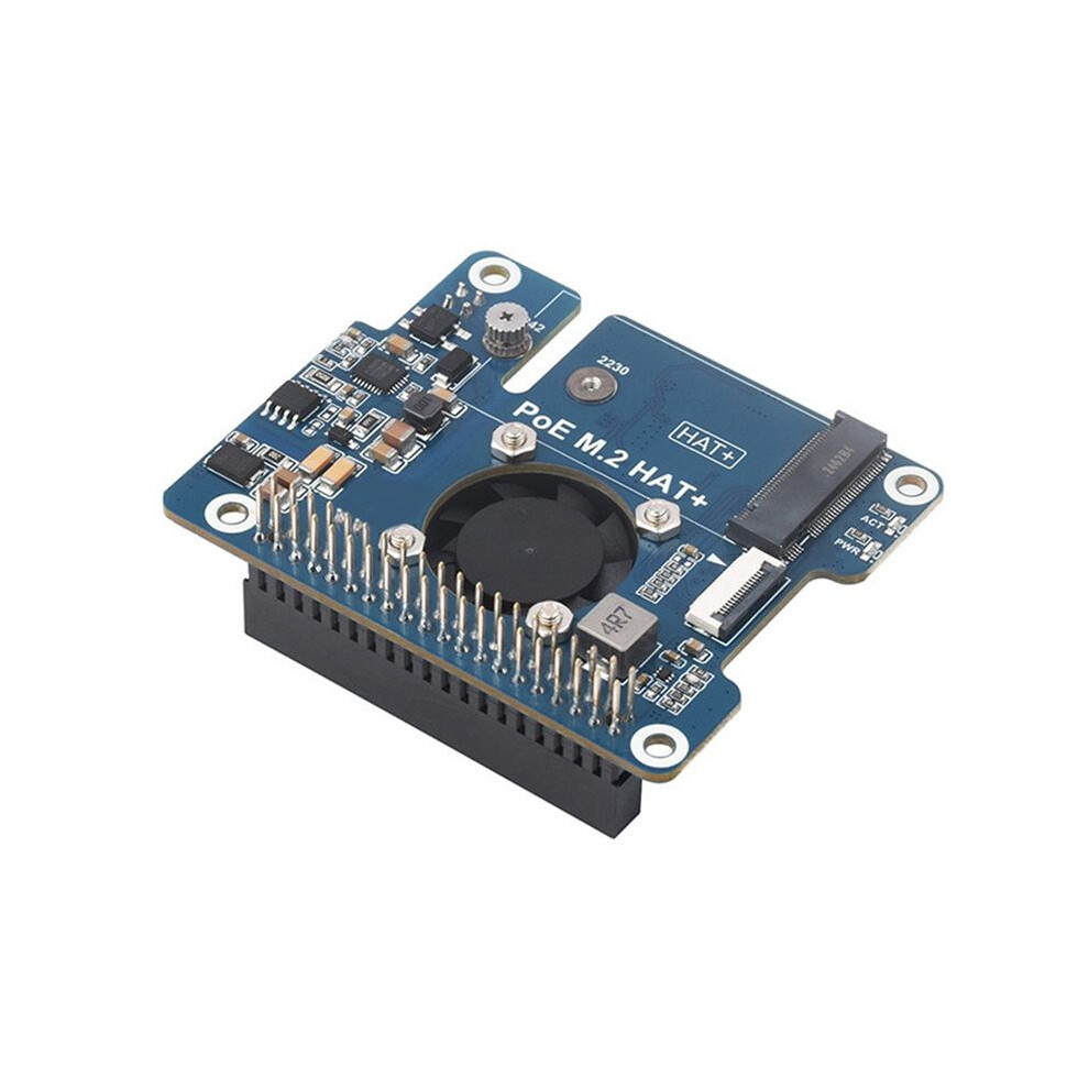For Raspberry Pi 5 Poe M.2 Hat Pcie To M.2 Nvme Ssd Expansion Board Gen3 8Gbps For 2242/2230 M.2 Nvme Ssd 4713617464825