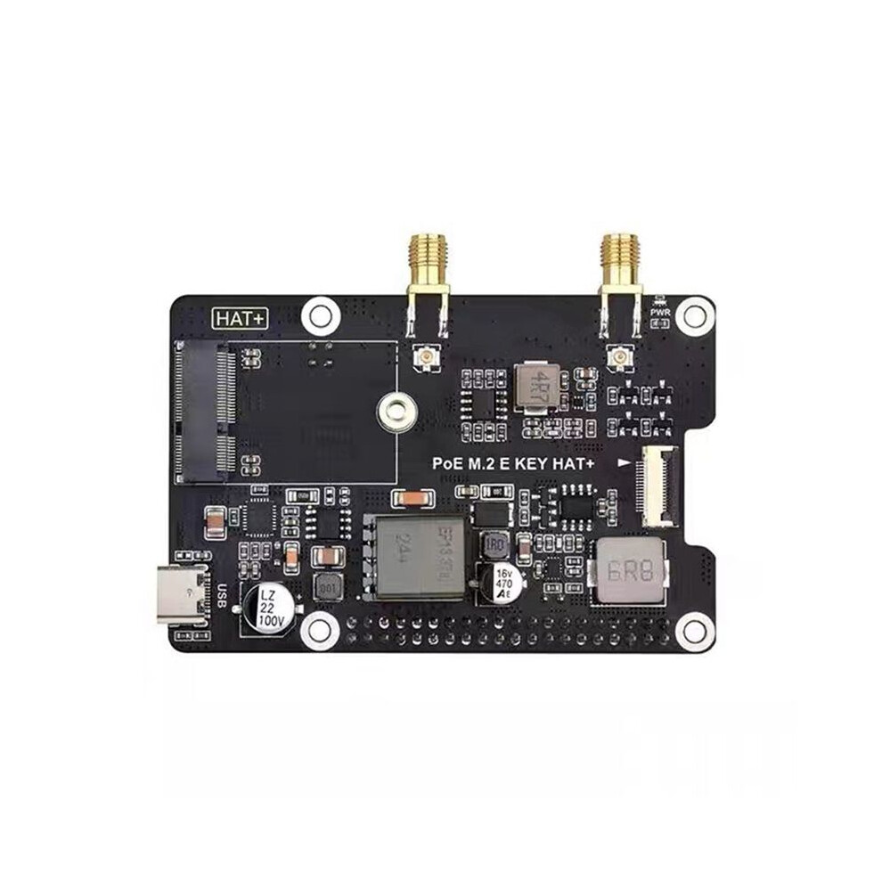 For Raspberry Pi 5 Pcie To M.2 E Key With Poe Hat+ Supports Ngff Wireless Network Card/ For Rpi 5 6031747796653