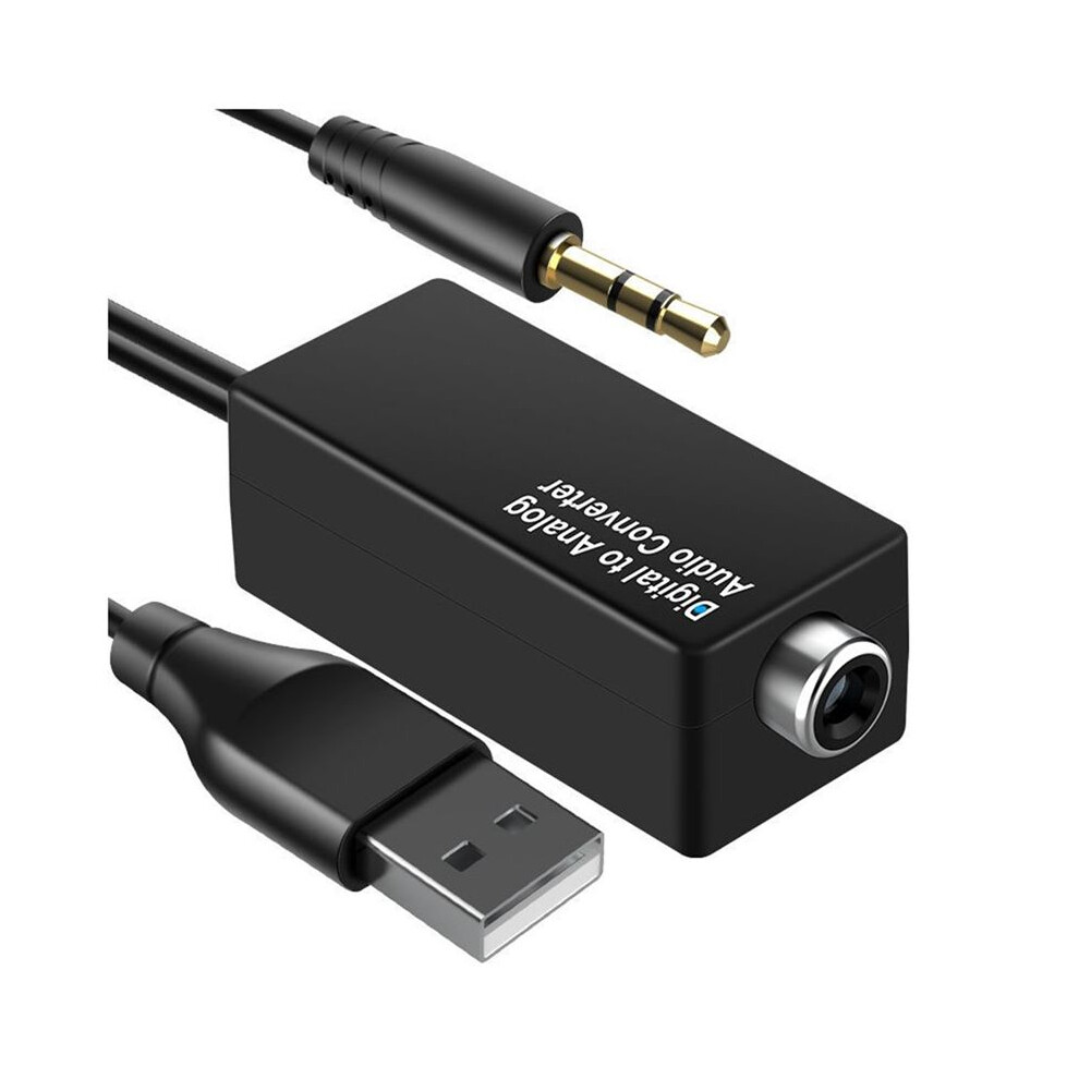 Digital To Analog Audio Converter Digital To Coaxial Analog 3.5Mm Usb Decoder Adapter For Tv For For Ps4 6033581114525
