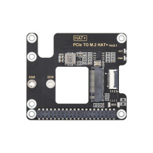 PCIe to M.2 Adapter for Raspberry Pi 5, Supports NVMe Protocol M.2 Solid State Drive, HAT + Standard